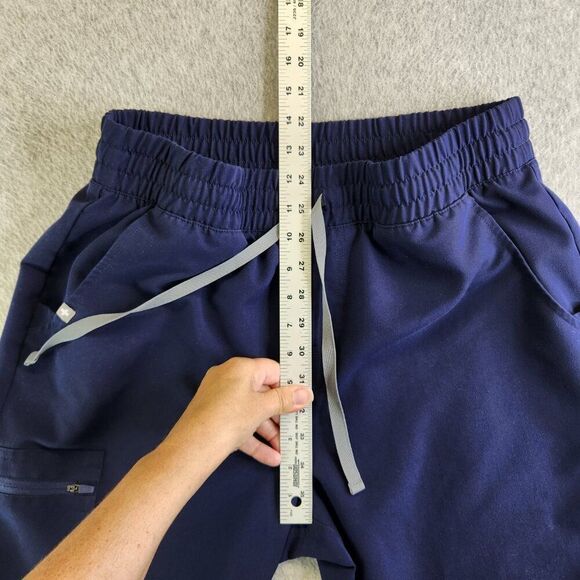 Figs Scrub Pants Womens LT Blue Zamora Joggers Zip Cargo High Rise Nurse Vet - Picture 11 of 14